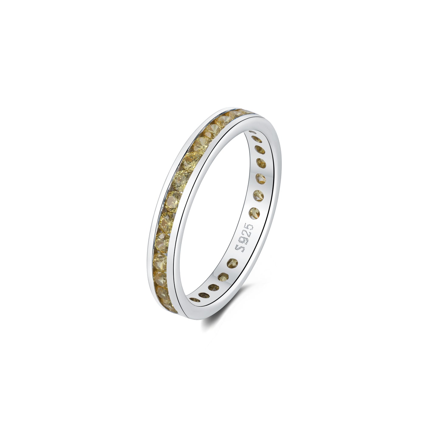 Sterling Silver 925 CZ Birthstone Eternity Ring