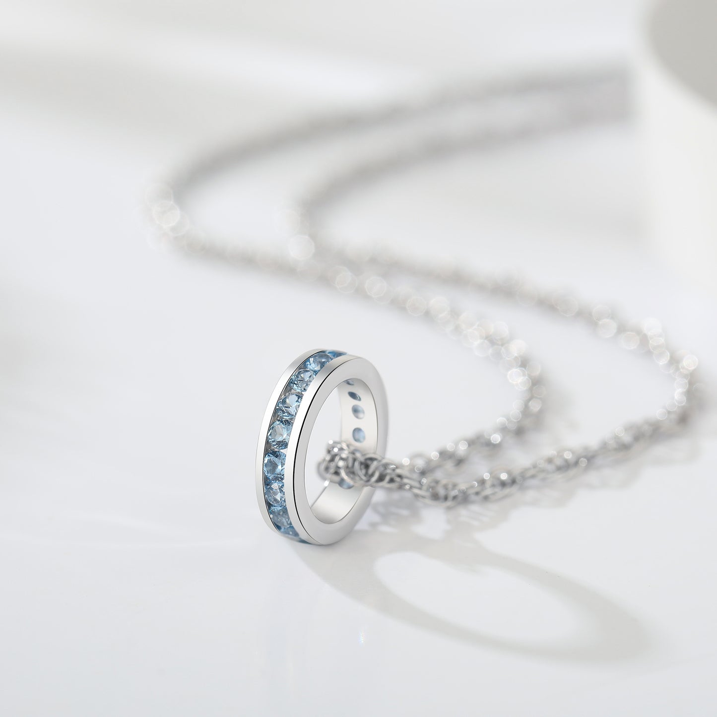 Sterling Silver CZ Birthstone Pendant Charm