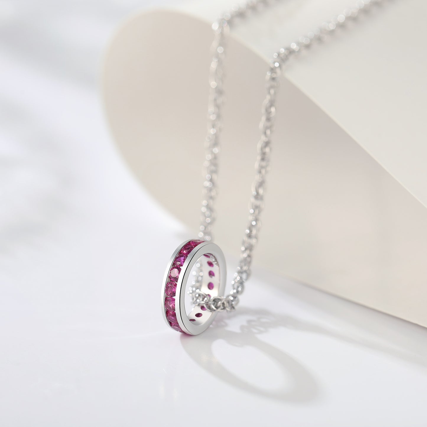 Sterling Silver CZ Birthstone Pendant Charm