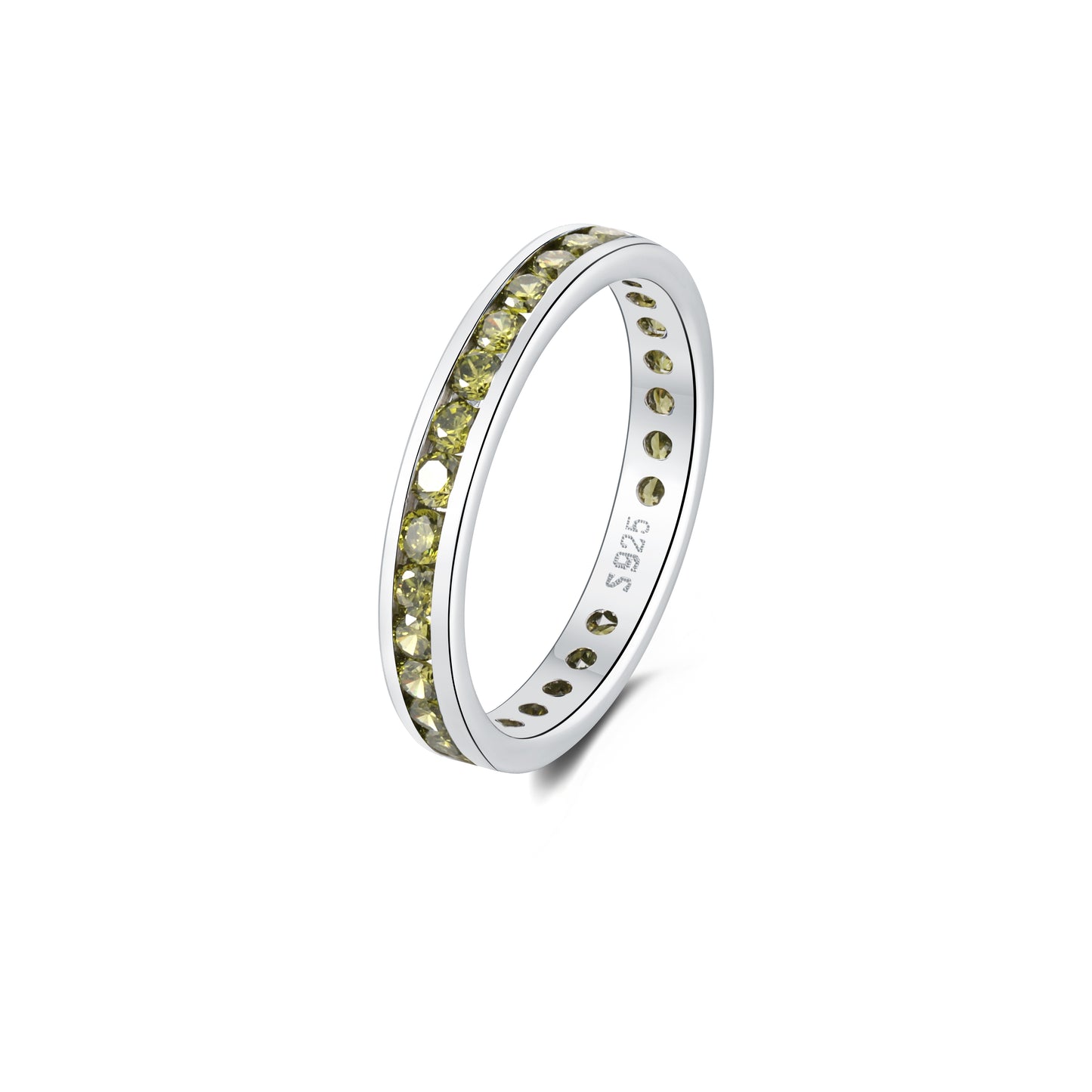 Sterling Silver 925 CZ Birthstone Eternity Ring