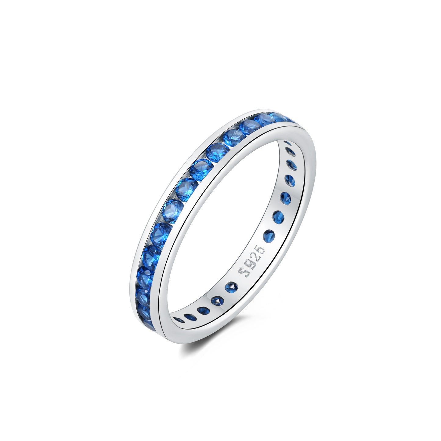 Sterling Silver 925 CZ Birthstone Eternity Ring