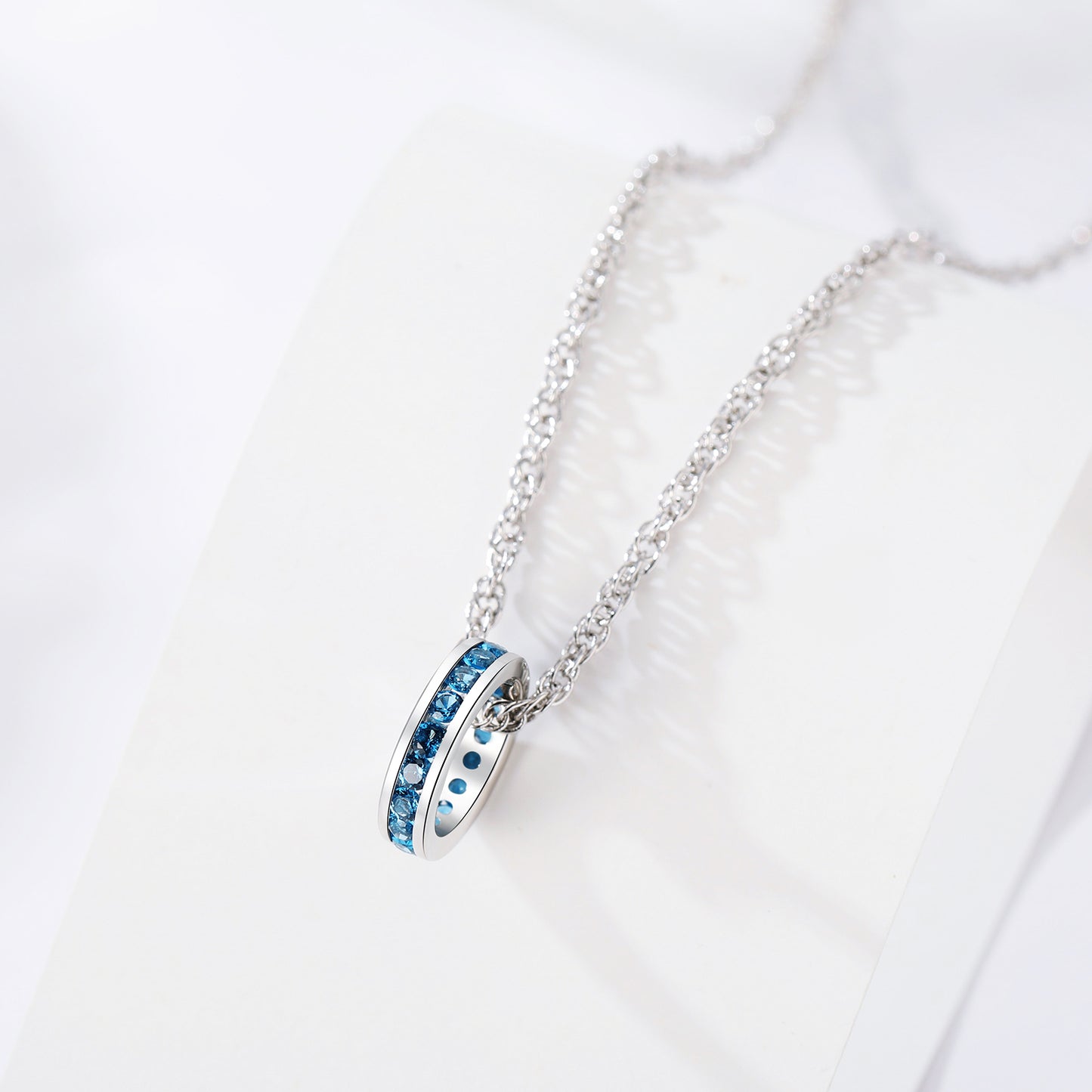 Sterling Silver CZ Birthstone Pendant Charm